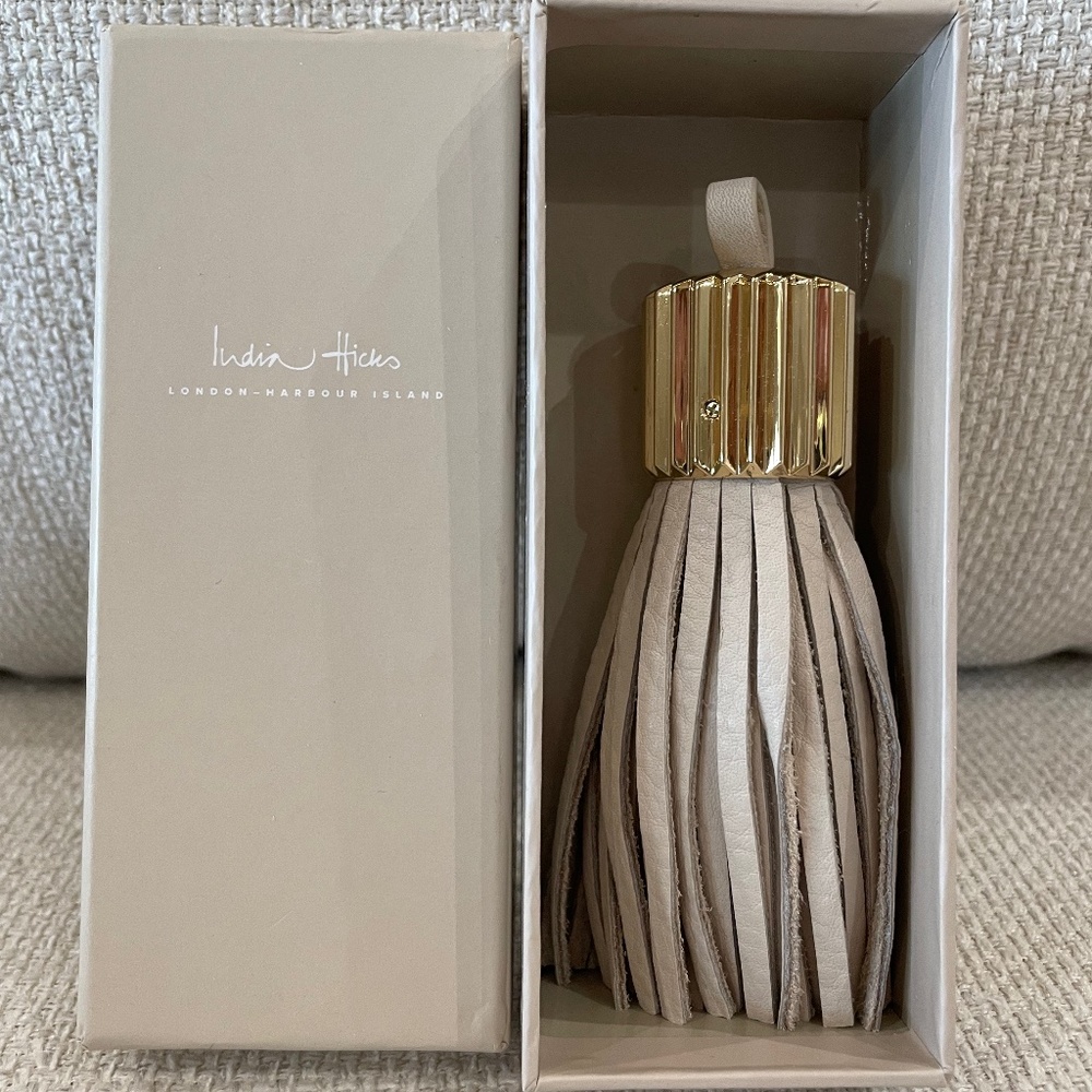 India Hicks Genuine Leather Tassel - Tan